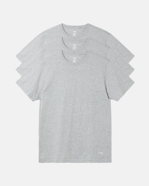 Stussy Undershirt - 3 Pack Skjorte Grå | 1930SUIAM