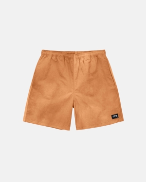 Stussy Wave Dye Nylon Shorts Orange | 0859DAFCR